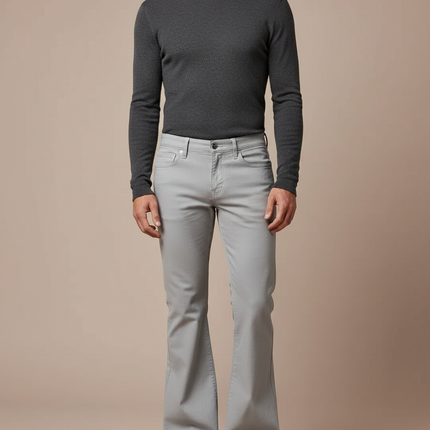 Pantalon Patte D'éléphant Gris - Jean