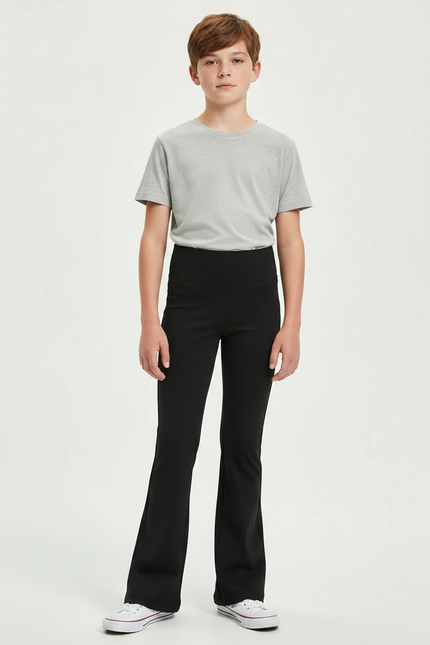 Pantalon Patte D'Éléphant Noir Confortable Élastique Enfant - Polyester
