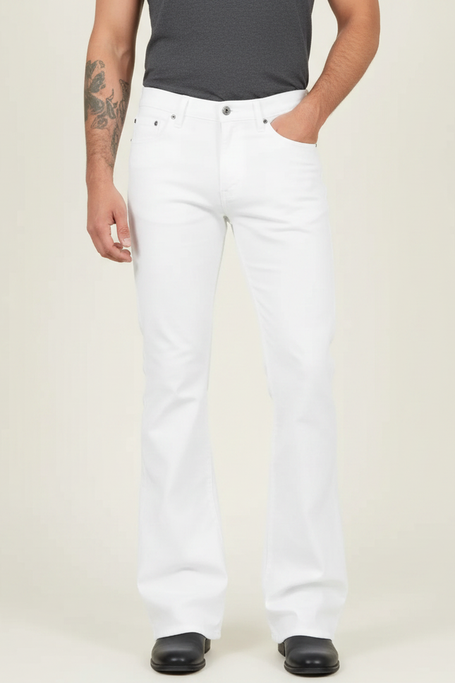 Pantalon Blanc Patte D Éléphant - Jean