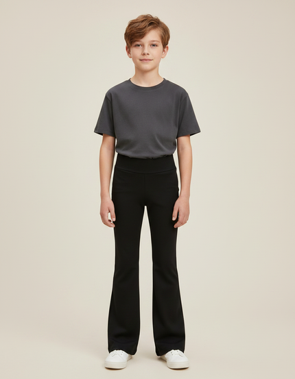 Pantalon Patte D'Éléphant Noir Élasthanne Confortable Fille - Polyester