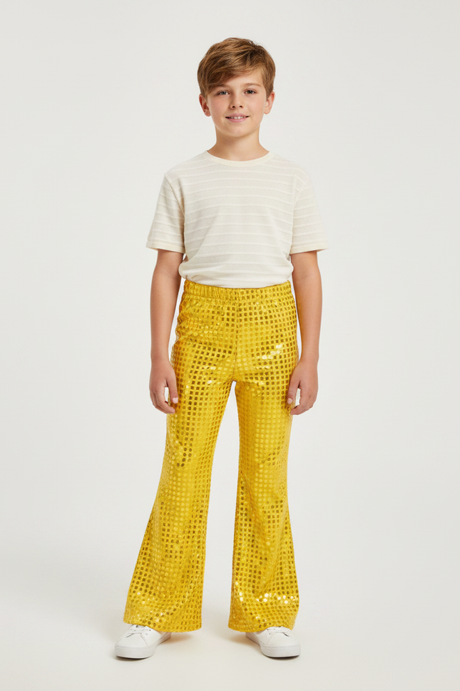Pantalon Patte D'éléphant Jaune - Polyester