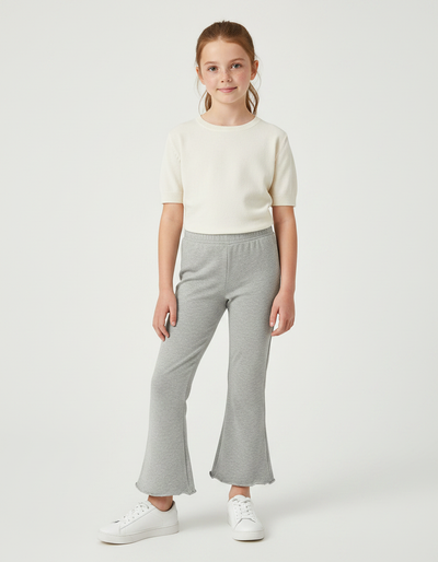 Pantalon Patte D'Éléphant Fille Coton
