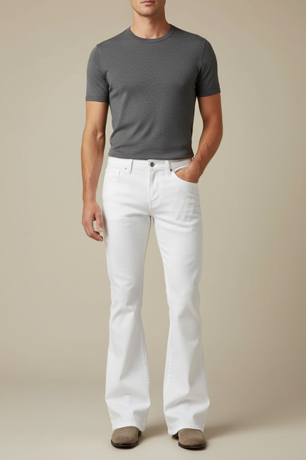 Pantalon Patte D'éléphant Blanc - Jean
