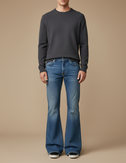 Combinaison Pantalon Patte D'éléphant - Bleu Jean