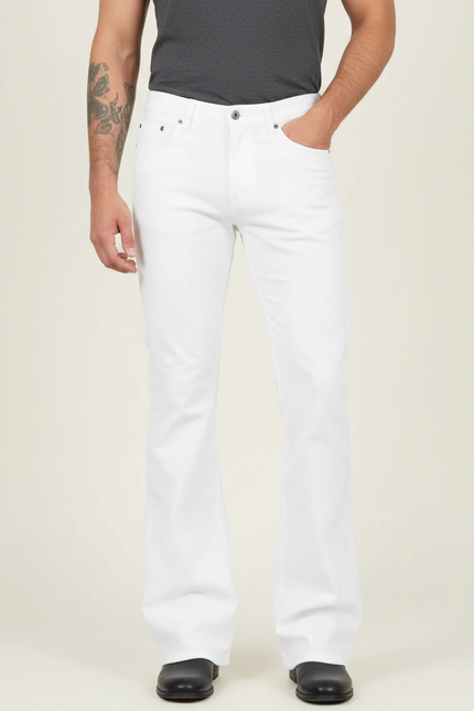 Pantalon Blanc Patte D Éléphant - Jean