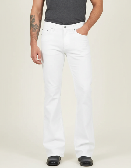 Pantalon Blanc Patte D Éléphant - Jean