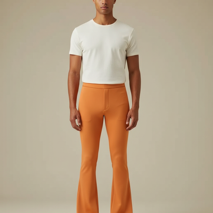 Ensemble Pantalon Patte D'éléphant - Orange Maille