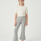 Pantalon Patte D'Éléphant Gris Chiné Confortable Décontracté Fille - Molleton