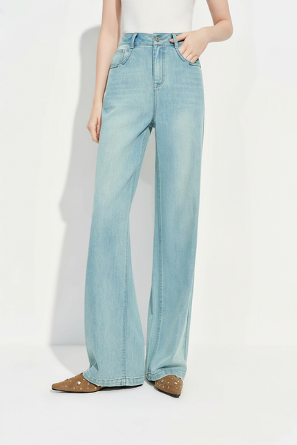 Pantalon Patte D'éléphant Bleu Ciel - Jean