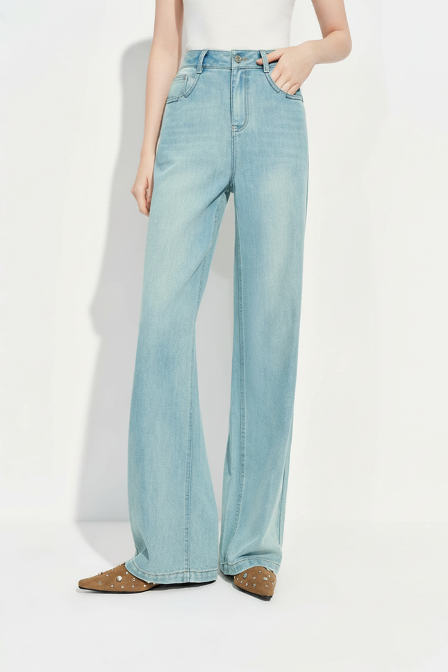 Pantalon Patte D'éléphant Bleu Ciel - Jean