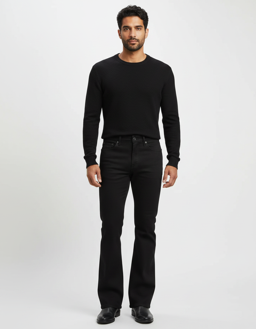 Pantalon Patte D Éléphant Noir - Jean