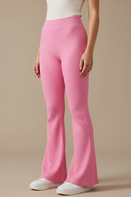 Pantalon Patte D'éléphant Legging - Rose Maille