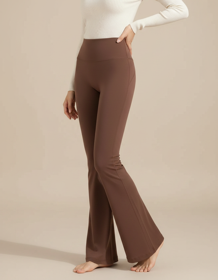Pantalon Patte D'éléphant Femme Petite - Marron Polyester
