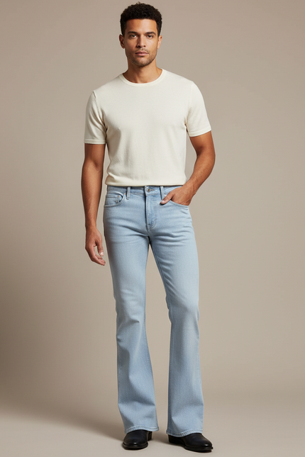Pantalon Patte D'éléphant Bleu - Jean