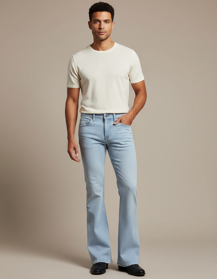 Pantalon Patte D'éléphant Bleu - Jean