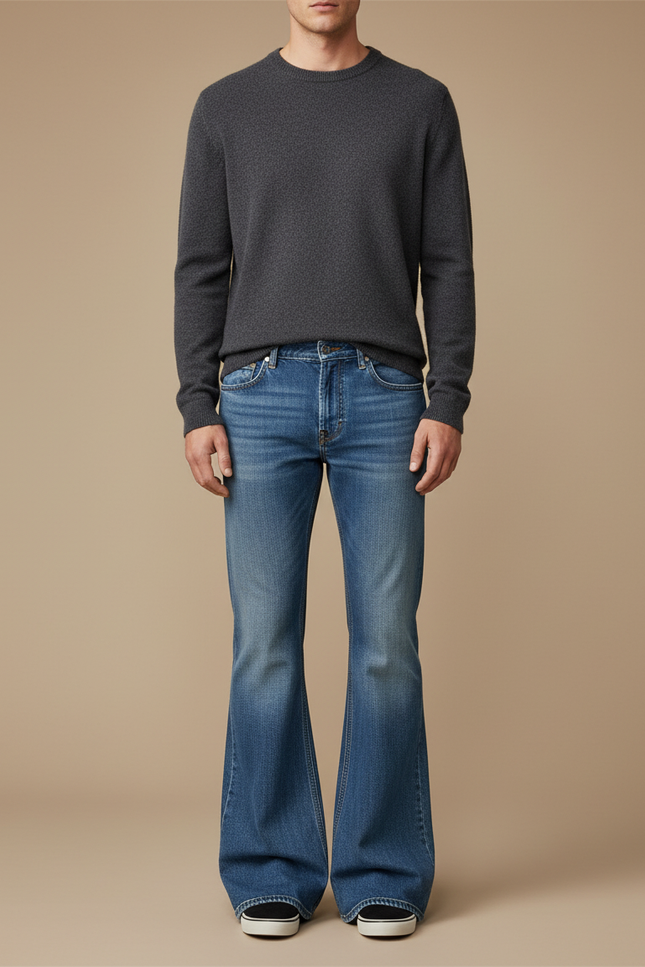 Combinaison Pantalon Patte D'éléphant - Bleu Jean