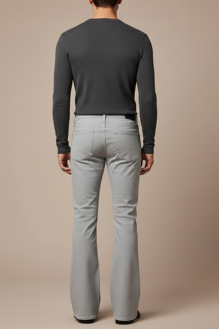 Pantalon Patte D'éléphant Gris - Jean - vue 2