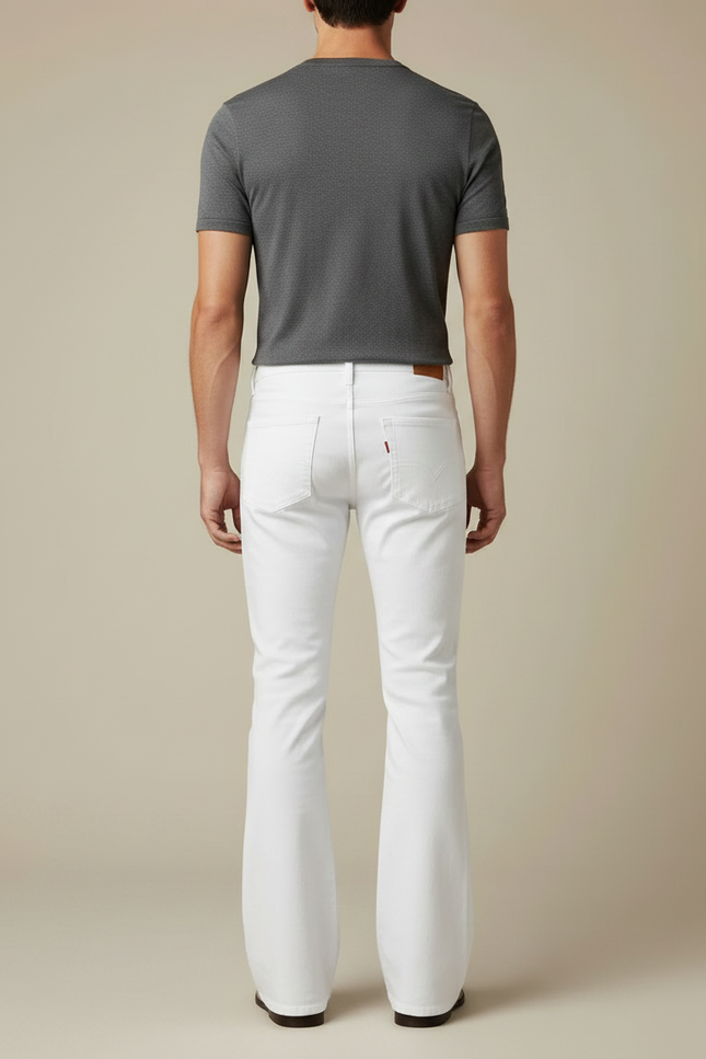 Pantalon Patte D'éléphant Blanc - Jean - vue 2