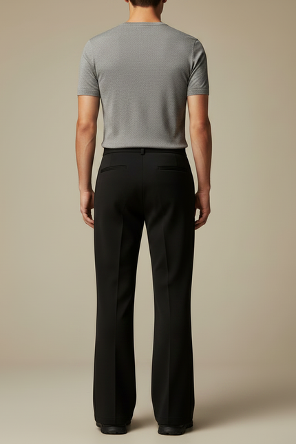 Pantalon Patte D'Éléphant Noir Zippé Homme Décontracté Streetwear - Polyester - vue 2