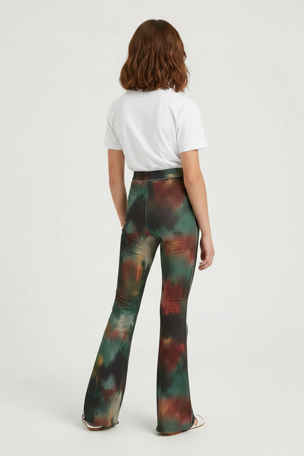 Pantalon Patte D'Éléphant Tie-Dye Évasé Imprimé Décontracté - Multicolore Maille - vue 2