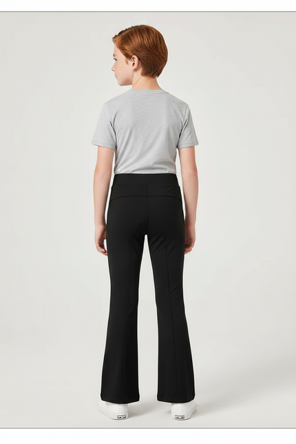 Pantalon Patte D'Éléphant Noir Ajusté Coton Enfant - Polyester - vue 2