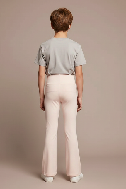 Pantalon Patte D'Éléphant Rose Pâle Confortable Élastique Enfant - Maille - vue 2