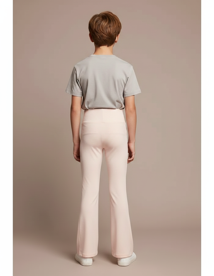 Pantalon Patte D'Éléphant Rose Pâle Confortable Élastique Enfant - Maille - vue 2