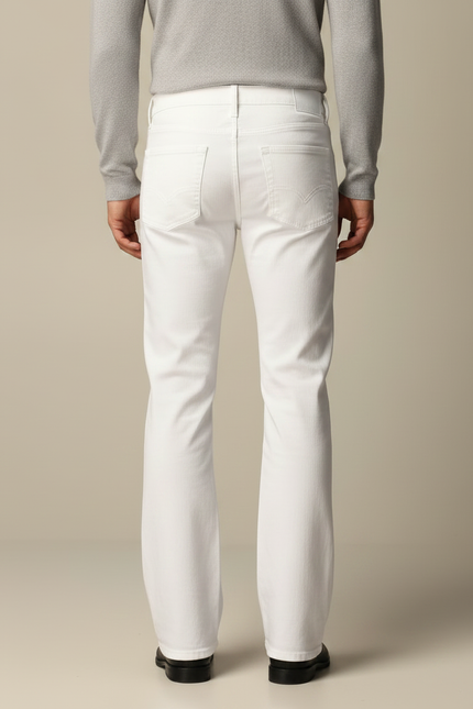 Pantalon Jean Patte D'éléphant Homme - Blanc - vue 2