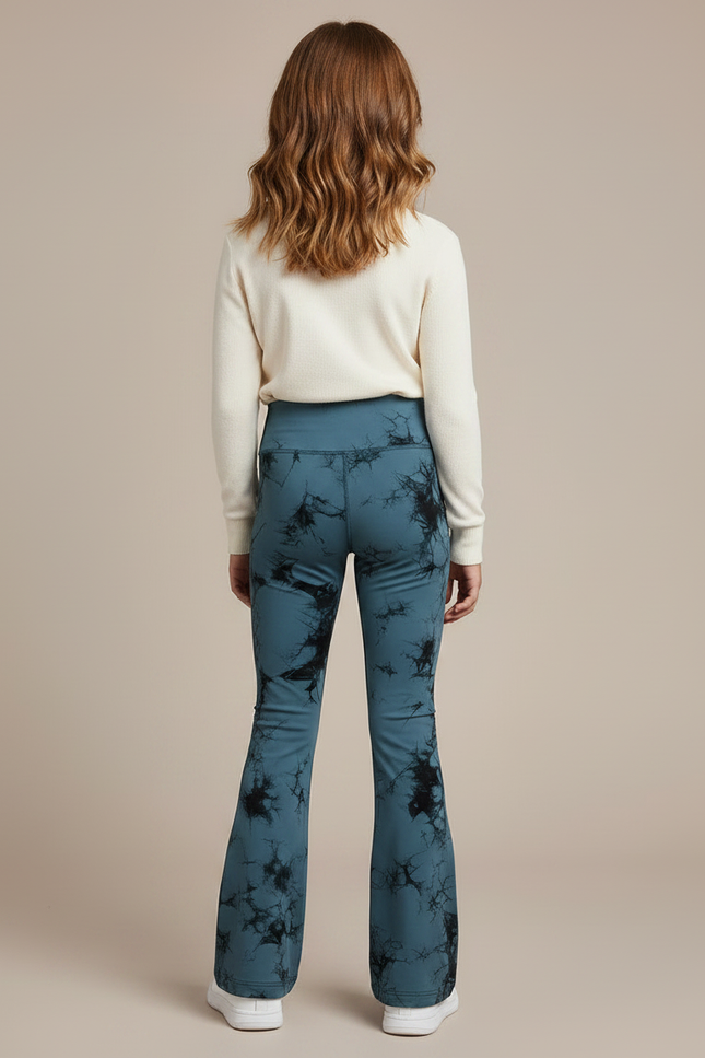 Pantalon Patte D'Éléphant Tie-Dye Bleu Évasé Confortable Fille - Polyester - vue 2