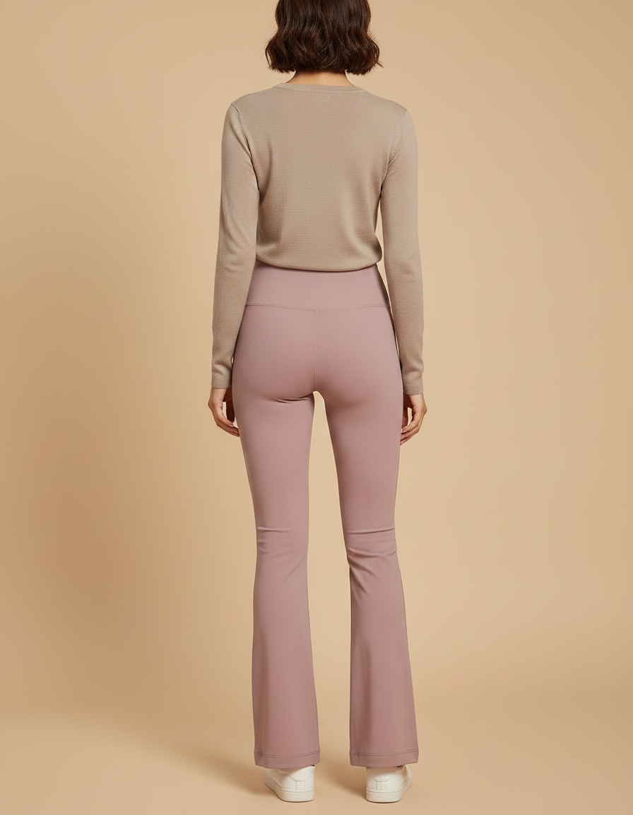 Pantalon Patte D'Éléphant Rose Ample Évasé Confortable Femme - Polyester - vue 2