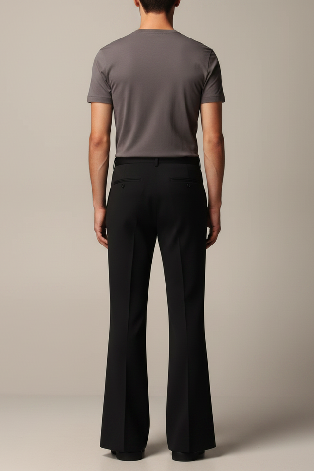 Pantalon Patte D'éléphant Ouvert En Bas - Noir Polyester - vue 2