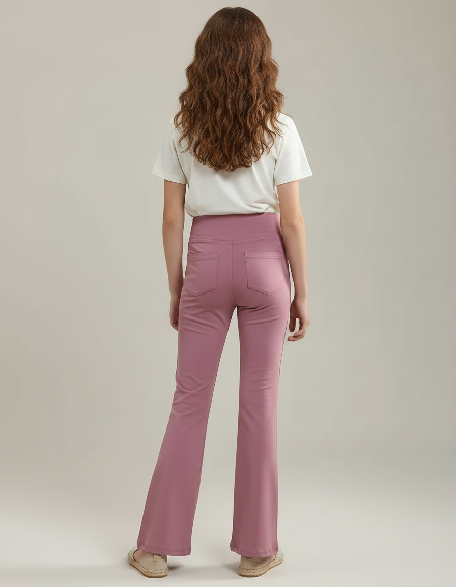 Pantalon Patte D'Éléphant Rose V-shaped Confortable Fille - Polyester - vue 2
