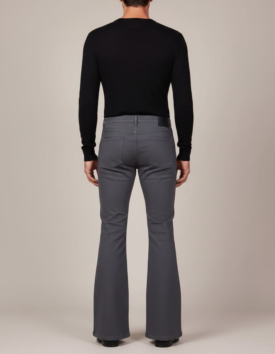 Pantalons Pattes D'éléphant Hommes - Gris Gabardine - vue 2