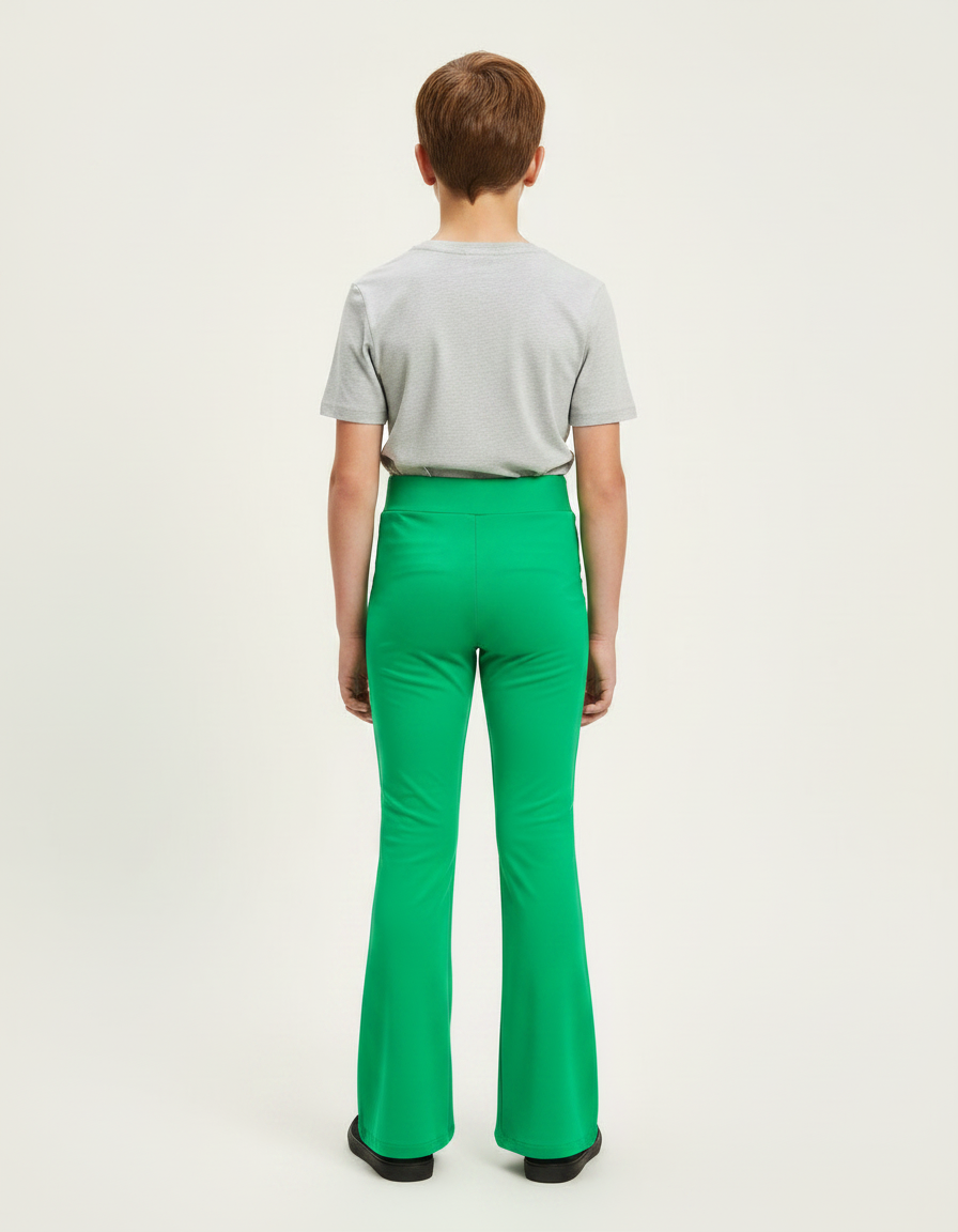 Pantalon Patte D'Éléphant Vert Émeraude Élastique Confortable Unisexe - Polyester - vue 2