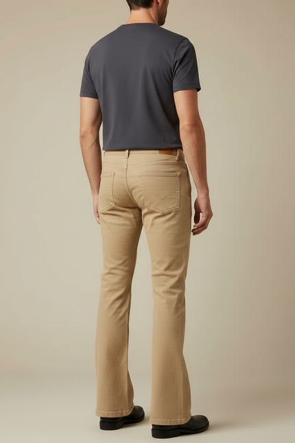 Pantalon Beige Patte D'éléphant - Gabardine - vue 2