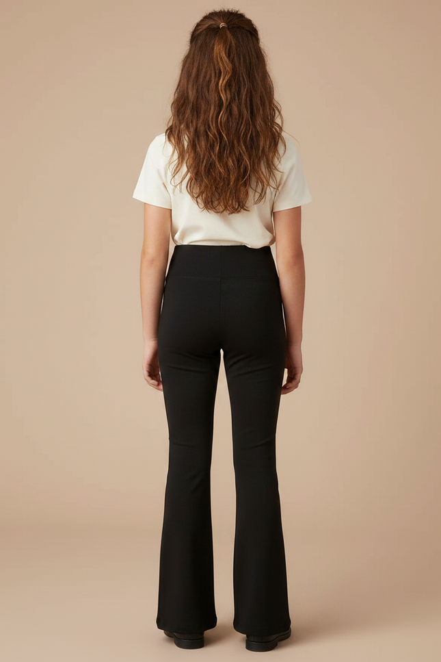 Pantalon Patte D'Éléphant Noir Évasé Fluide Confortable - Maille - vue 2