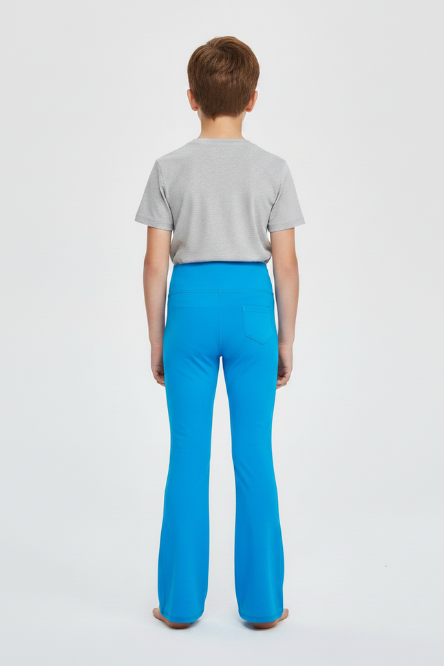 Pantalon Patte D'Éléphant Bleu Vif Enfant Yoga Confortable - Polyester - vue 2