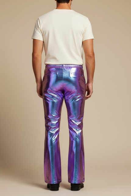 Pantalon Patte D'éléphant Violet - Polyester - vue 2