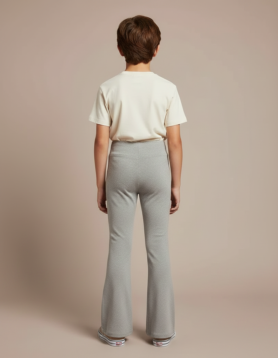 Pantalon Patte D'éléphant Ensemble - Gris Molleton - vue 2