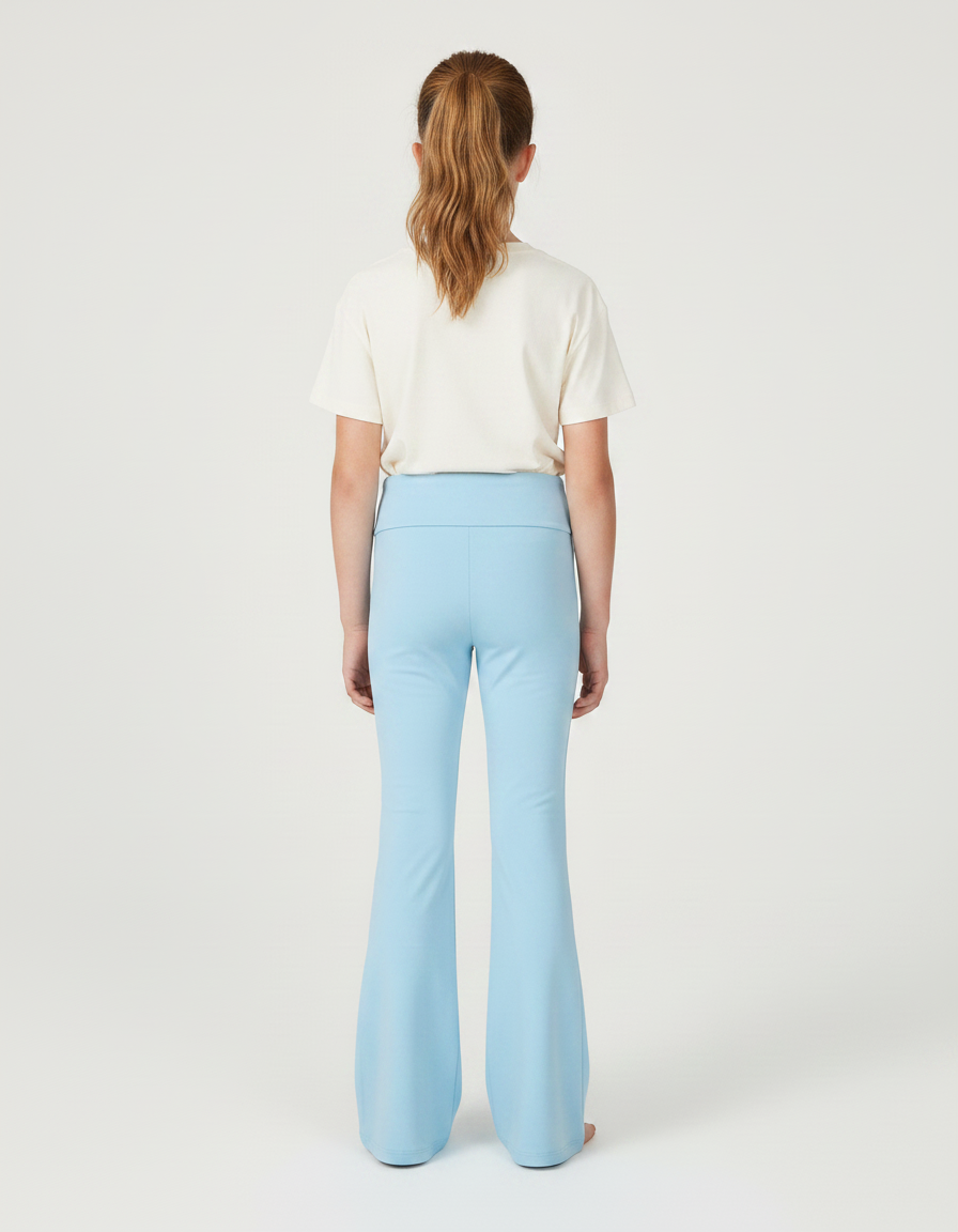 Pantalon Patte D'Éléphant Bleu Clair Élastique Confortable Fille - Polyester - vue 2