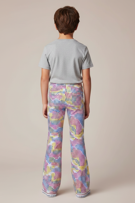 Pantalon Patte D'Éléphant Disco Imprimé Multicolore Enfant - Polyester - vue 2