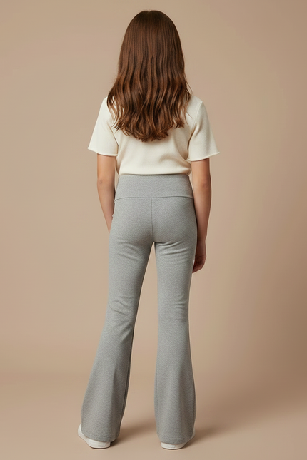 Pantalon Patte D'Éléphant Gris Confortable Évasé Enfant - Molleton - vue 2