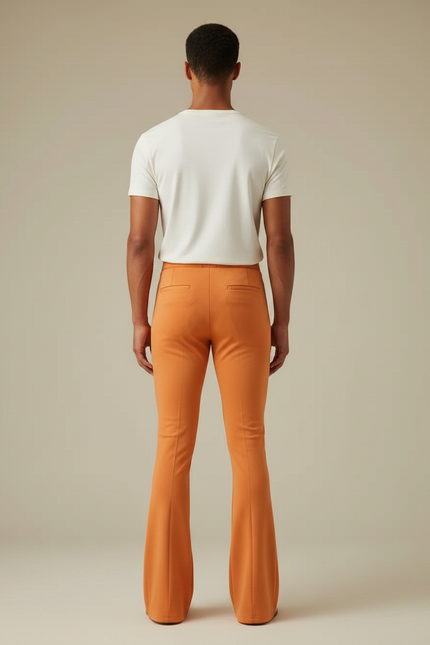 Ensemble Pantalon Patte D'éléphant - Orange Maille - vue 2