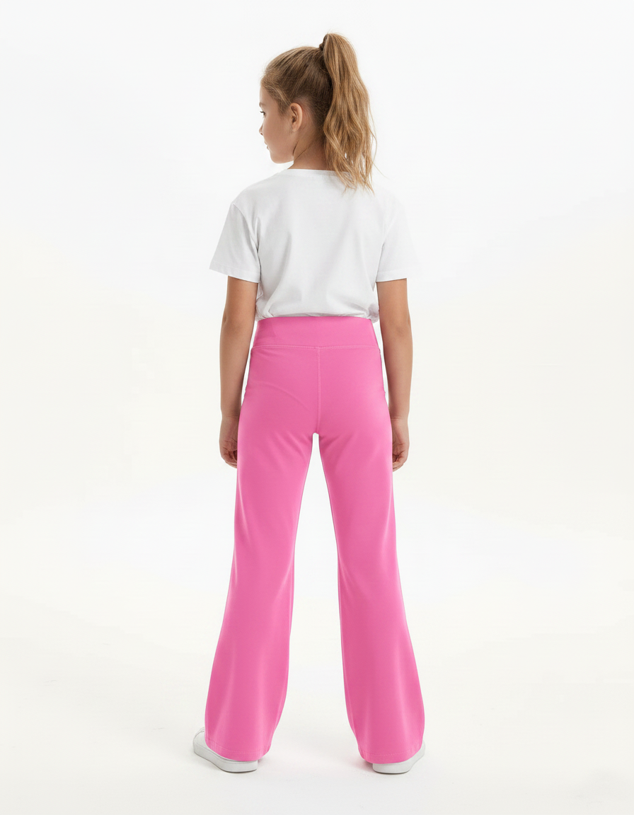 Pantalon Patte D'Éléphant Rose Fille Confortable Évasé Sport - Molleton - vue 2