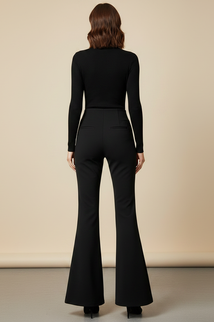 Pantalon Patte D'Éléphant Acad - Noir Polyester - vue 2