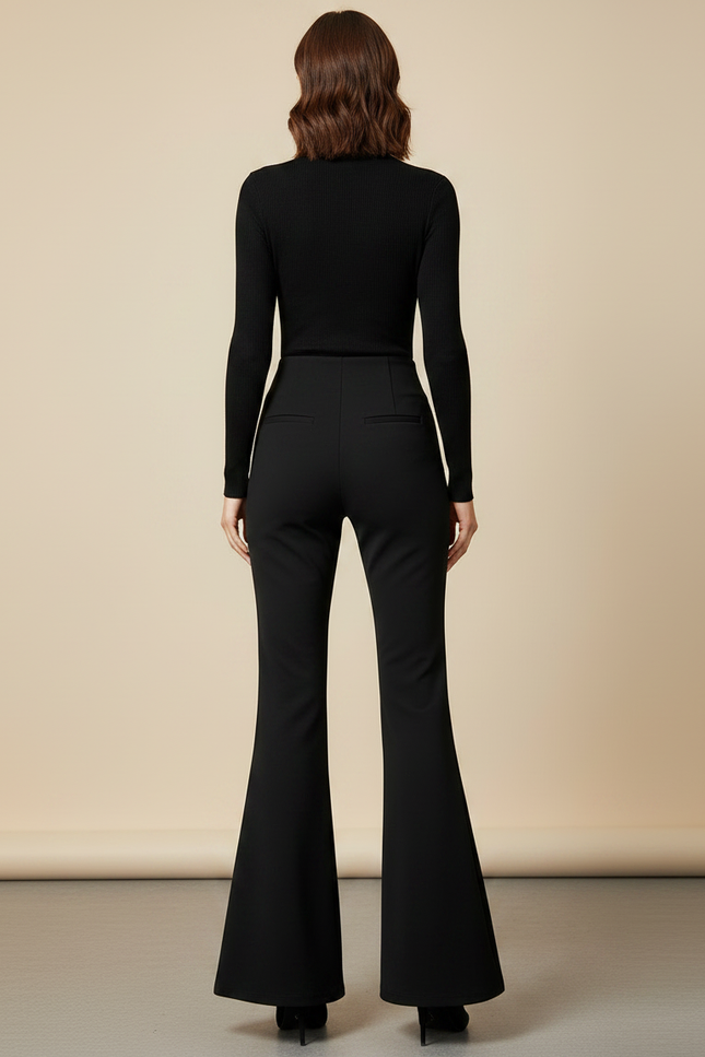 Pantalon Patte D'Éléphant Acad - Noir Polyester - vue 2