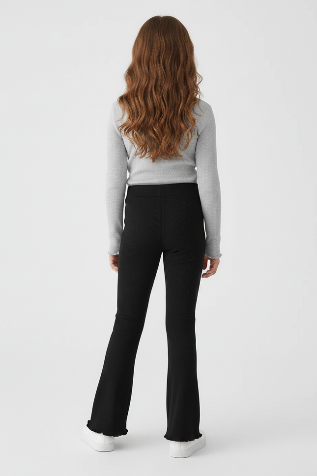 Pantalon Patte D'Éléphant D'éléphant Fille Noir D'éléphant D'éléphant Flare - Maille - vue 2