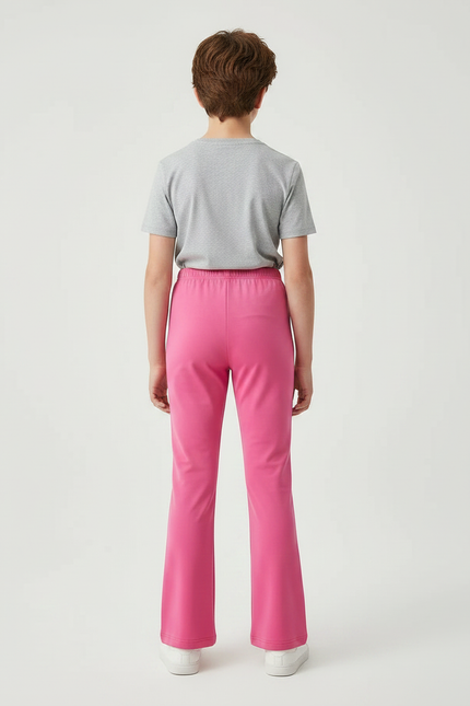 Pantalon Patte D'Éléphant Rose Évasé Imprimé Nœud Fille - Polyester - vue 2