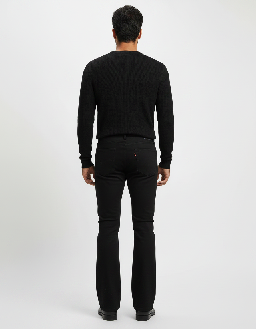 Pantalon Patte D Éléphant Noir - Jean - vue 2