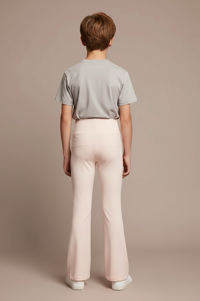 Pantalon Patte D'Éléphant Rose Pâle Confortable Élastique Enfant - Maille - vue 2